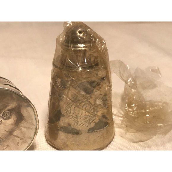 Mexican Sterling Silver Overlay Salt & Pepper Shaker Set, Mid-Century NOS - Picture 5 of 9